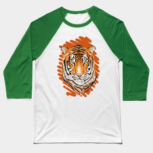 Freehand drawing of a tiger vector colorful illustration. Year of the tiger. Baseball T-Shirt